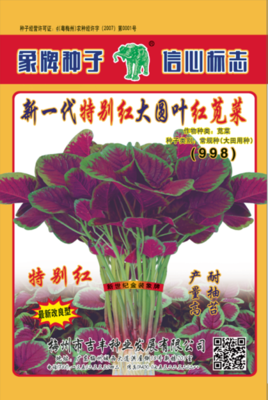 新一代特别红大圆叶红苋菜（998）